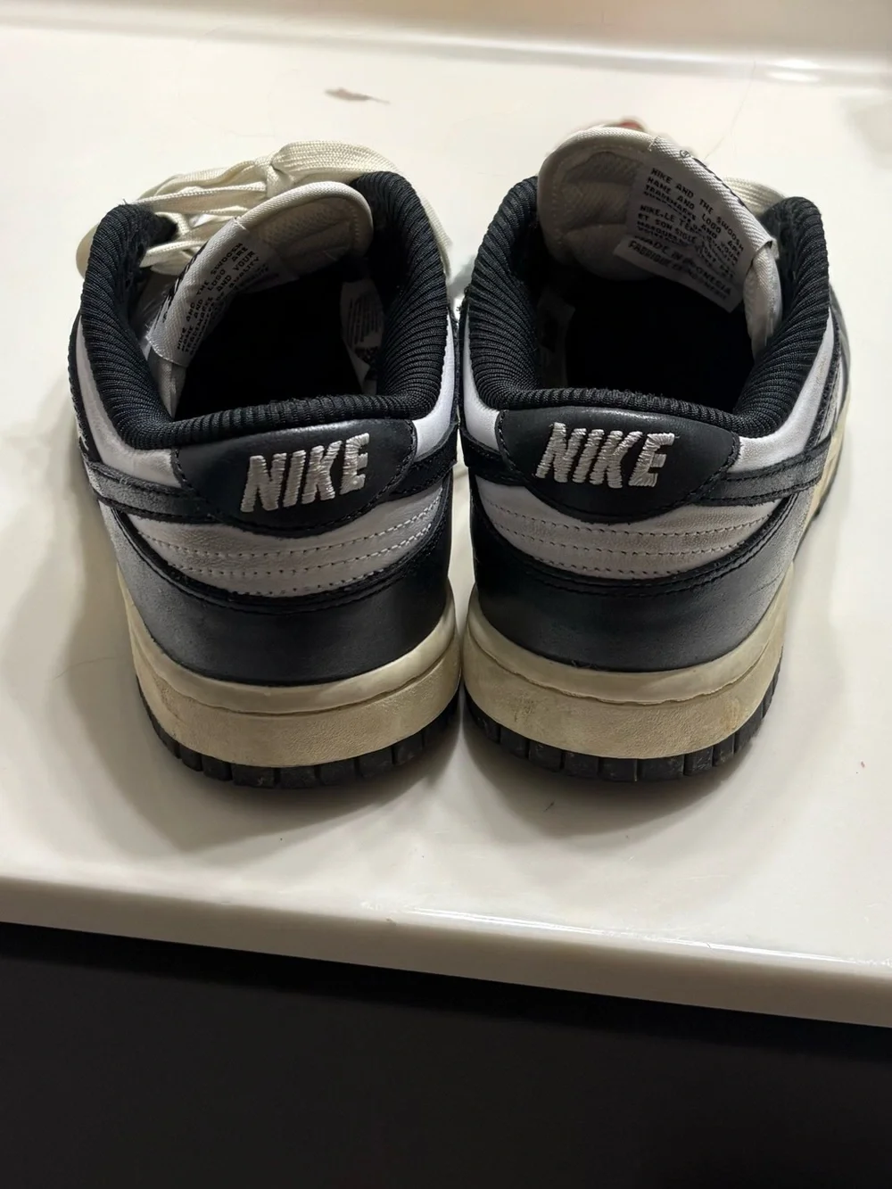 Nike Black and White Low-Top Sneakers Vintage Panda Dunks